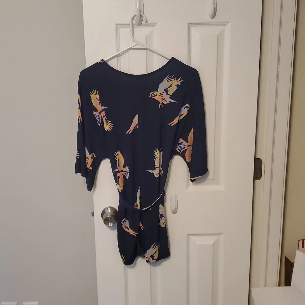 Anthropologie Deletta Fly Away Bird Navy Tunic - Picture 6 of 11